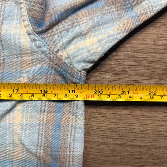 L.L. Bean Women's Scotch Plaid Flannel Shirt - Blue/Grey - Picture 5 of 6